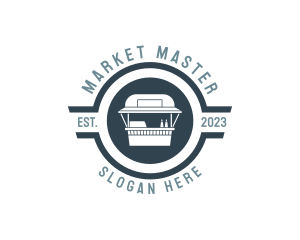 Food Cart Market Trolley logo design