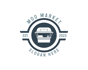 Food Cart Market Trolley logo design