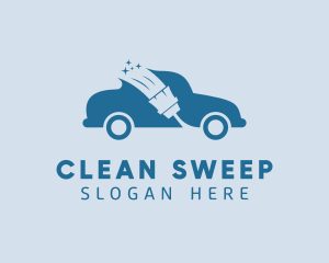 Brush Car Wash Cleaning logo design