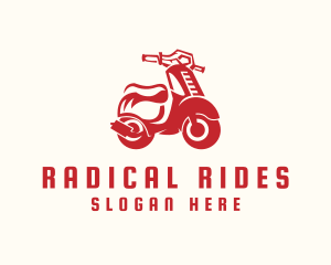 Scooter Motorbike Rider logo design