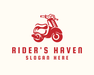 Scooter Motorbike Rider logo design