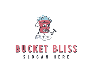 Bucket Disinfection Cleaning logo design