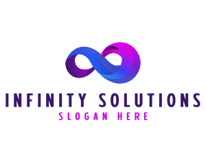 Gradient Infinity Loop logo design