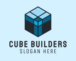 Textile Fabric Cube logo design