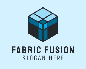 Textile Fabric Cube logo design