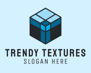 Textile Fabric Cube logo design