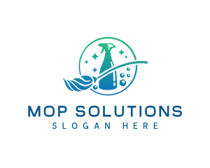 Mop Sprayer Cleaner logo design