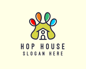 Pet Veterinary Clinic House logo design