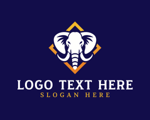Elephant Safari Animal logo
