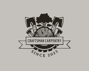 Carpenter Tools Forest logo design