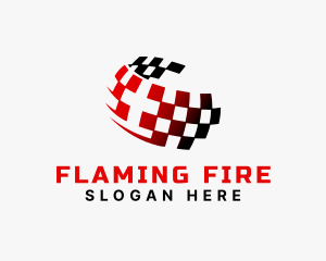 Fast Racing Flag logo design