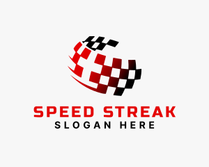 Fast Racing Flag logo design