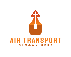 Package Airplane Logistics logo design