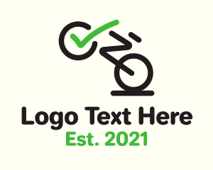 Check Bicycle Line Art logo