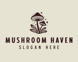 Mushroom Plant Stars logo design