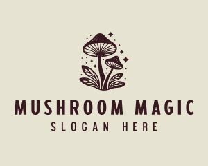 Mushroom Plant Stars logo design