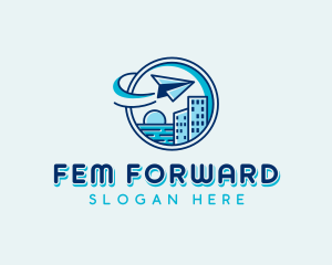 Plane Forwarding Logistics logo design