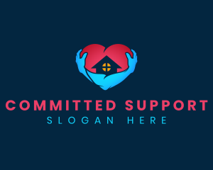 Home Care Heart logo design