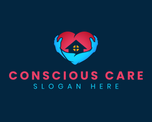 Home Care Heart logo design