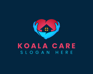 Home Care Heart logo design