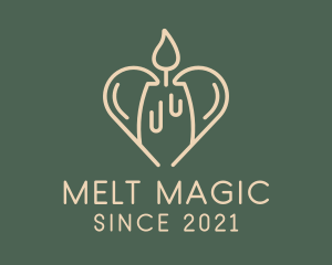 Melting Heart Candle  logo design