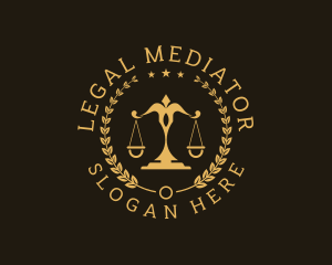 Attorney Justice Law logo design