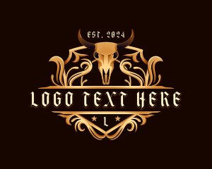 Bull Skull Horn logo