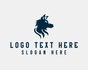 Wild Wolf Animal logo