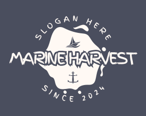 Marine Sailboat Anchor logo design