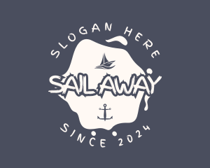 Marine Sailboat Anchor logo design