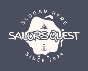 Marine Sailboat Anchor logo design