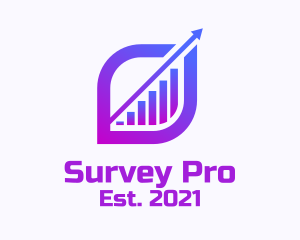 Purple Bar Diagram  logo design