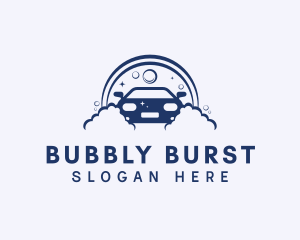 Blue Car Wash Suds logo design