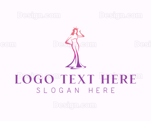 Beauty Pageant Woman Logo