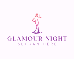 Beauty Pageant Woman logo design