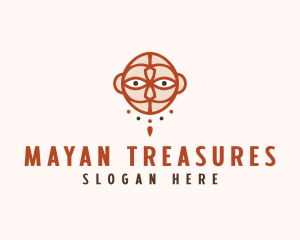 Mayan Ritual Mask  logo design