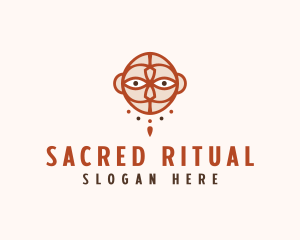 Mayan Ritual Mask  logo design