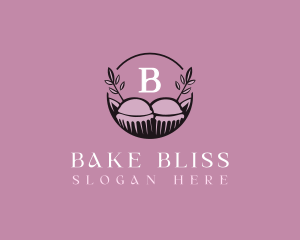 Floral Cupcake Baking logo design