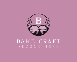 Floral Cupcake Baking logo design