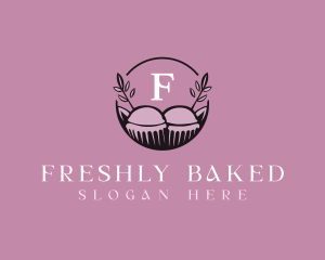 Floral Cupcake Baking logo design