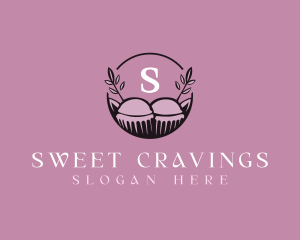 Floral Cupcake Baking logo design