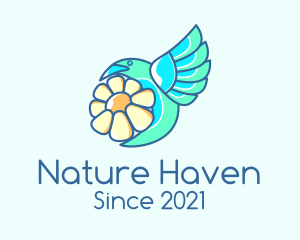 Flower Bird Nature  logo design