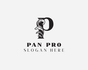 Salon Vine Letter P logo design