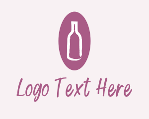 Wine Bottle Watercolor  logo