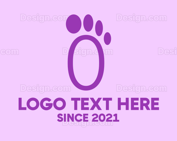 Purple Foot Step Logo