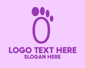 Purple Foot Step Logo