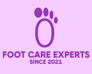 Purple Foot Step logo design