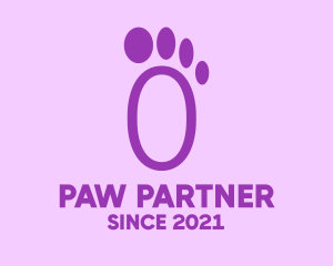 Purple Foot Step logo design