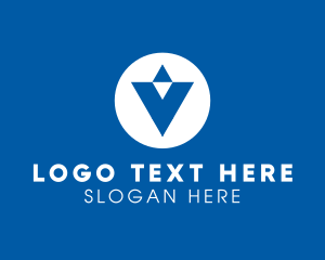 Download - Blue Letter V logo design