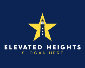 Star Lighthouse Tower logo design